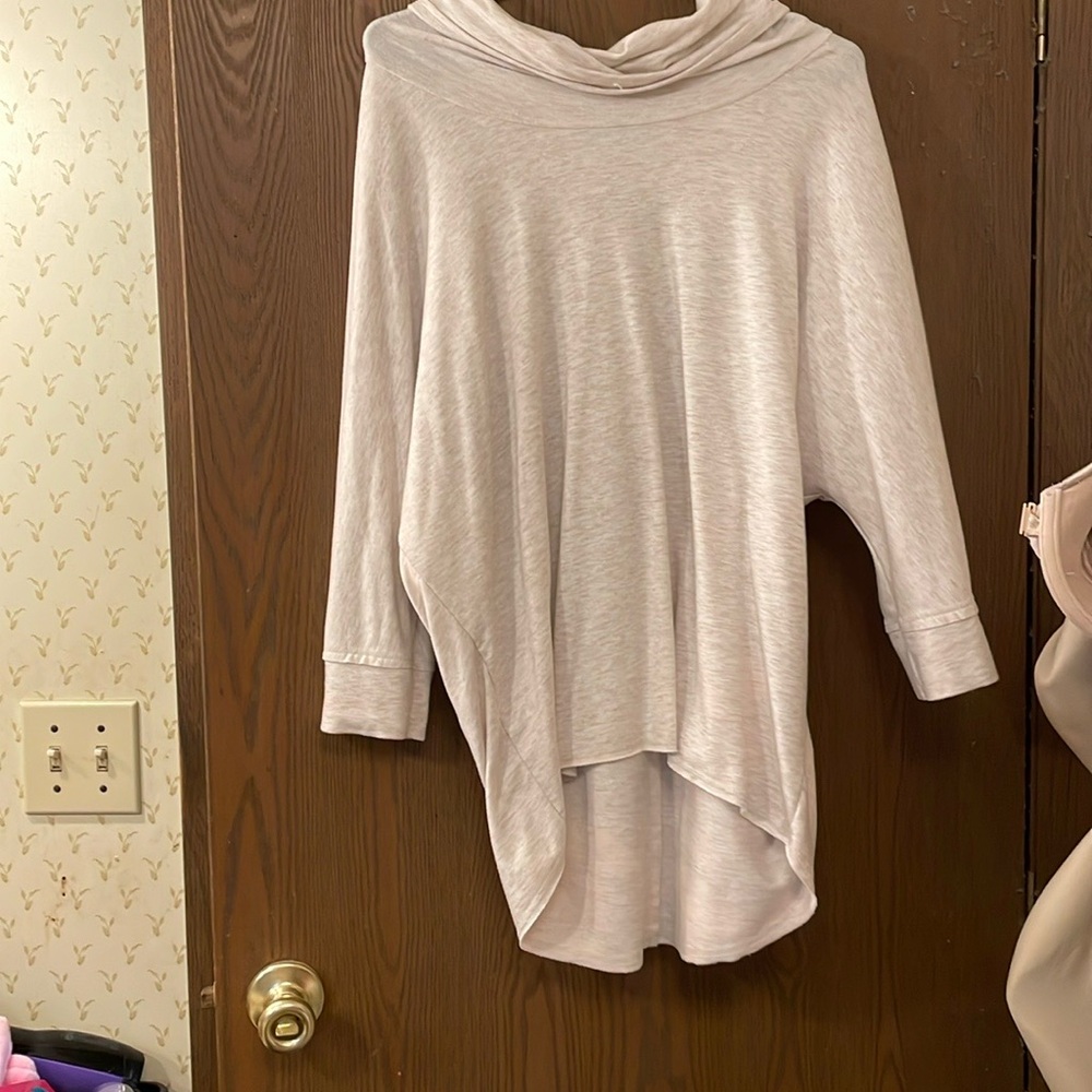 Maurices Cream Turtleneck Sweater with Cowl Neck